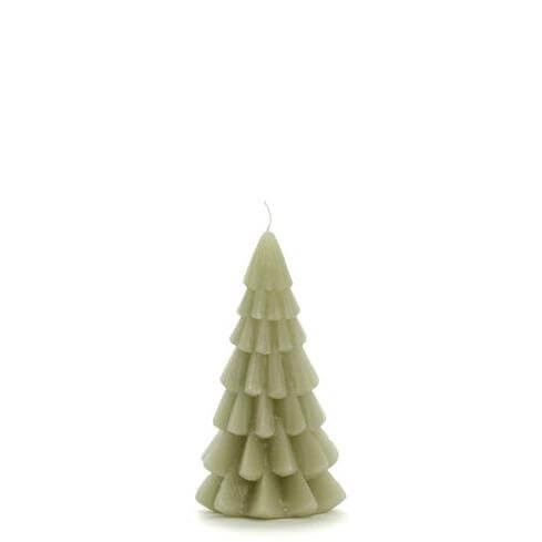 Rustik Lys Christmas Tree Candle Small Green