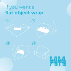 La La Fete sustainable gift wrap cotton cloth duurzaam inpakken doek katoen gerecycled instructies inpakinstructies uitleg