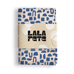 La La Fete sustainable gift wrap cotton cloth duurzaam inpakken doek katoen gerecycled kleurrijk blauw blue