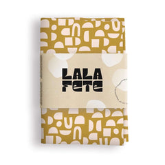 La La Fete sustainable gift wrap cotton cloth duurzaam inpakken doek katoen gerecycled kleurrijk confetti gold goud