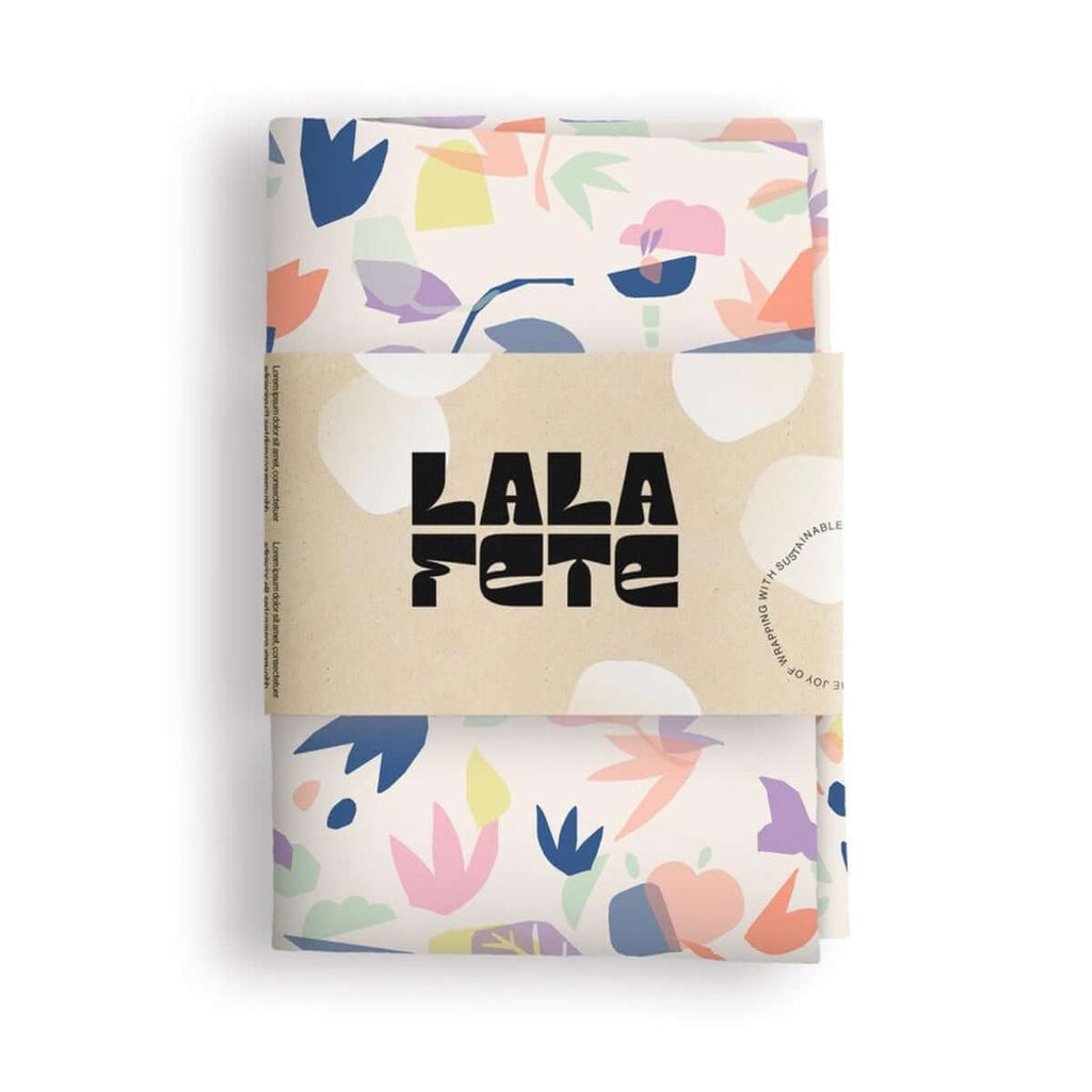 La La Fete sustainable gift wrap cloth bloemen gift duurzaam inpakpapier katoen Lila snijbloemen flowers