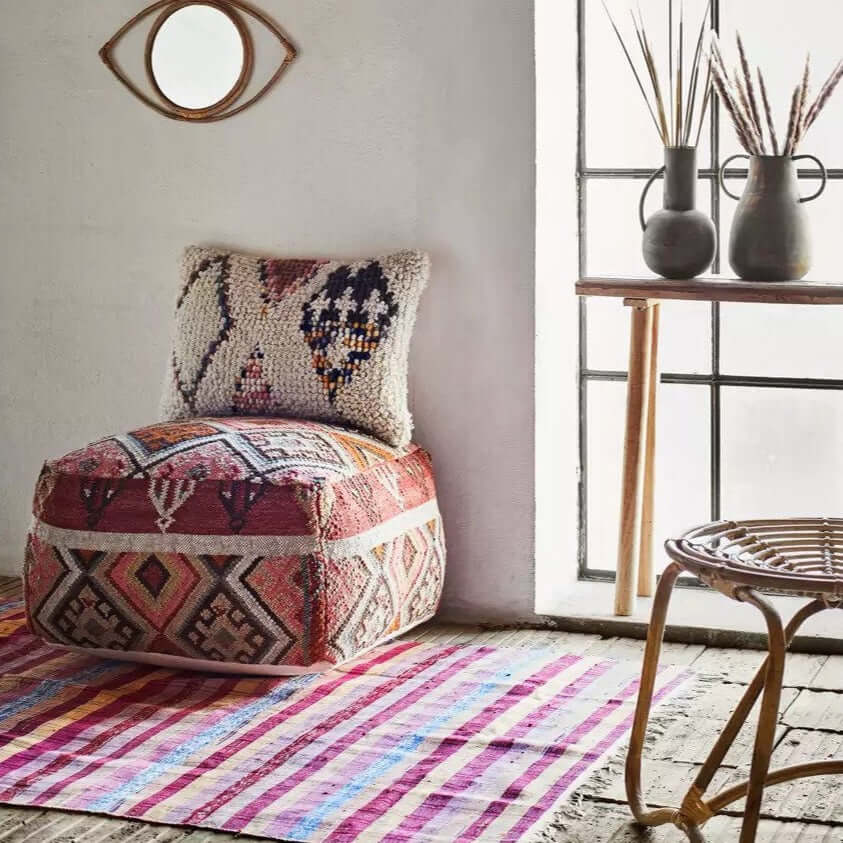 Madam Stoltz bamboe kruk bijzettafel bamboo stool