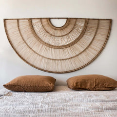 Malawi headboard rattan boho style bed bohemian decoration wall 100 cm 180 160cm
