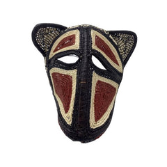 Ethic et Tropic art masks Tule red black mask handmade unique wall decoration