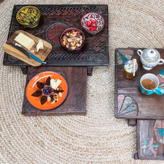 Double Pataa board pata table handmade India fair trade unique home decoration unieke woondecoratie