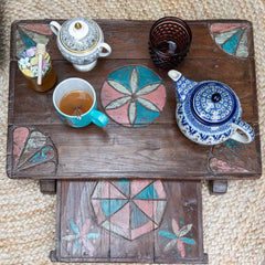 Double Pataa board pata table handmade India fair trade unique home decoration unieke woondecoratie