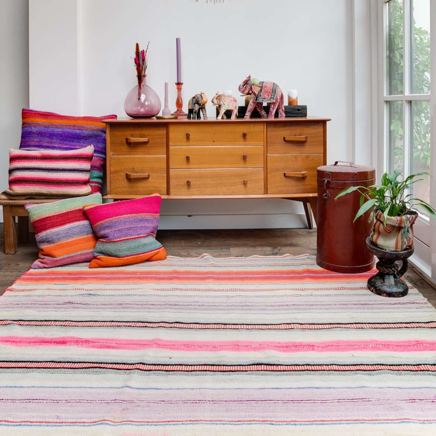 barrel container turquoise voorraadton ton India geverfd kleurrijk wonen interieur