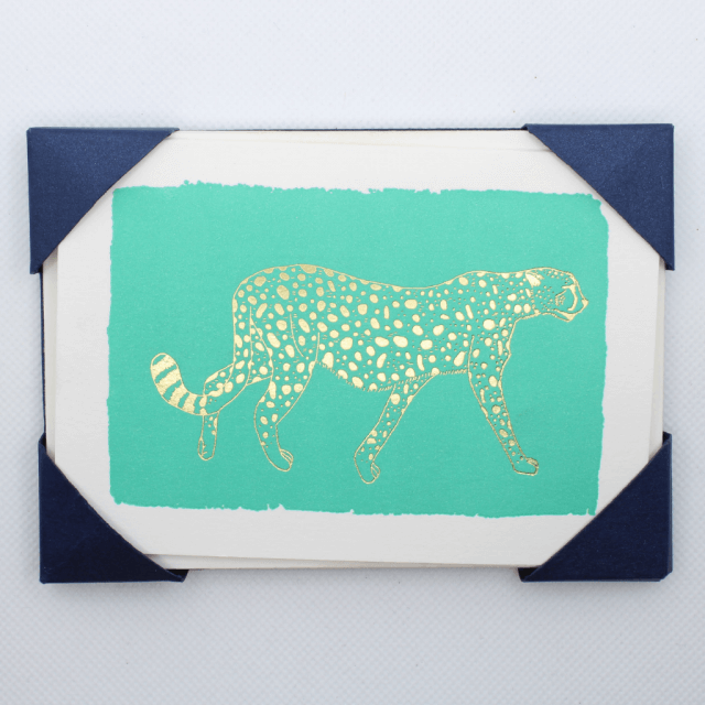Original greetings cards Mint cheetah Archivist