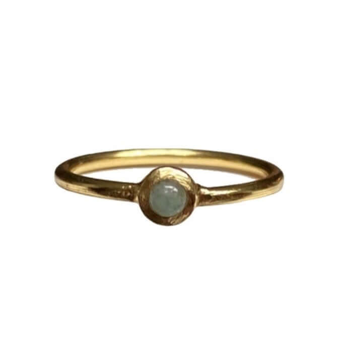 Muja Juma vergulde ring amazonite amazonite steen steentje zilveren ringen goudkleurig sieraden online Haarlem