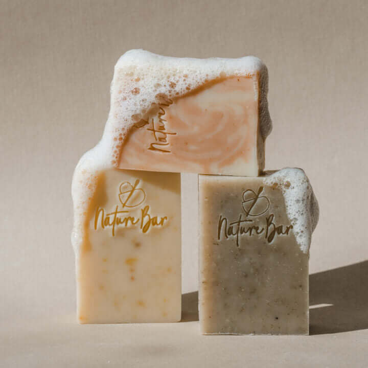 Nature Bar bright refreshing soap shampoo bar package bestseller soaps gift set vegan handmade