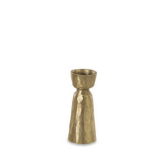 Nkuku Jahi brass candlestick gold candle holder