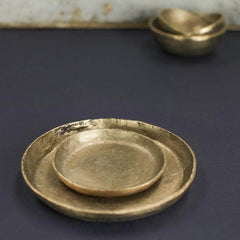 Nkuku Jahi brushed gold plate brass fairtrade