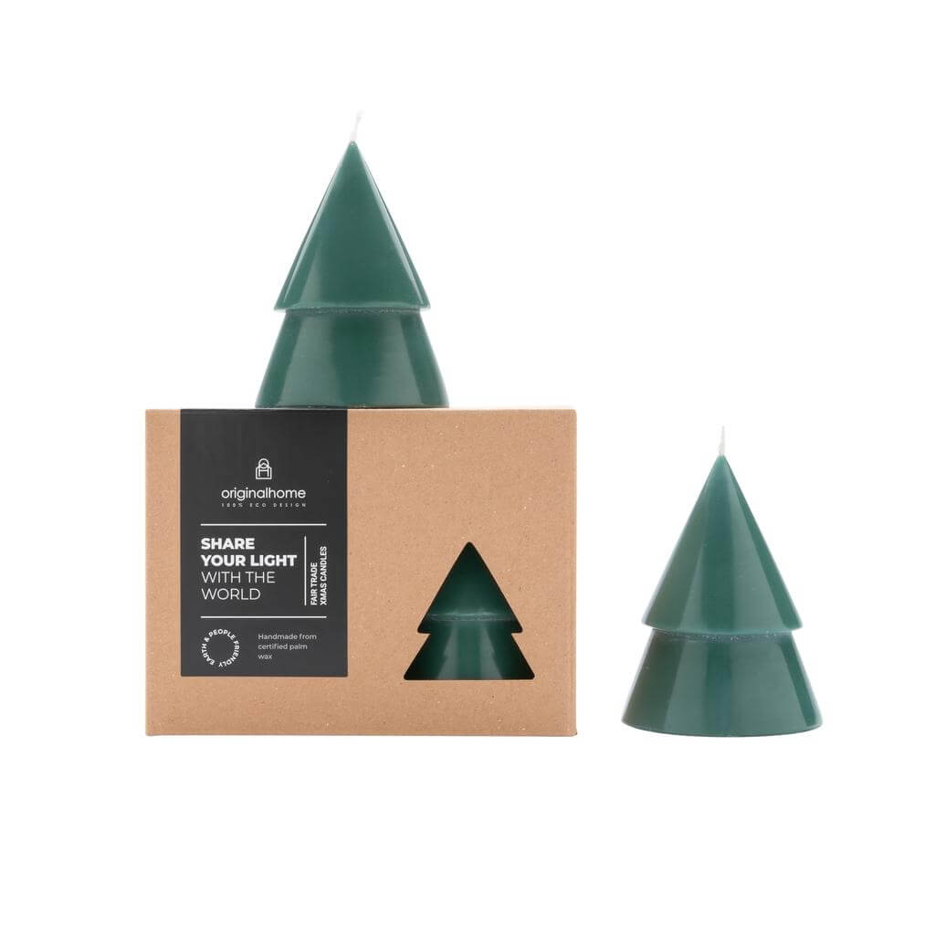 Original Home Xmas candles fair trade eco-friendly kerstboomkaars eco kerstboom kaarsen kerst forest groen M