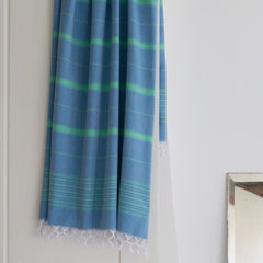 Ottomania hammam towel ocean blue jade green 170x100 hamamdoek 