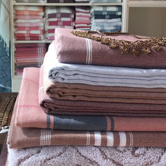 Ottomania hamam towel hammam doek handdoek bruin chocolate xl 220x160