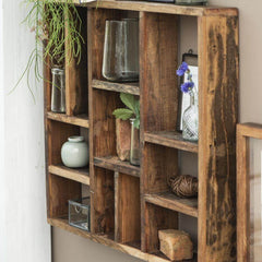 Rustik Wall Shelf with Different Rooms Ib Laursen