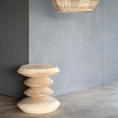 Simi stool Bazar Bizar Indonesia wooden side table unique fair eco