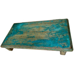 Wooden pata table India blue Duurzaam Eco