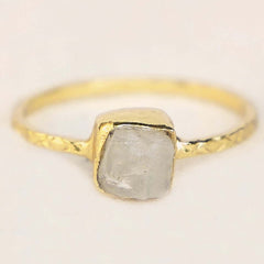 geboortesteen ring opaal oktober verguld birth stone rings October opal gold plated handmade Muja Juma