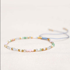 armband kralen kralenarmband gems verguld goud handgemaakt fairtrade blauwe labradoriet halfedelstenen
