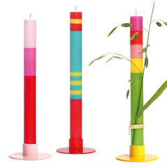 colourful candles unique gift gekleurde kaarsen laagjes uniek cadeau kado Fairtrade duurzaam confetti birthday