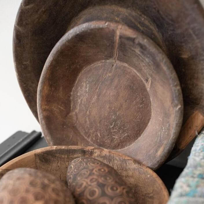 Holenschale Schüssel Obstschale Chapati-Schalen Holz Von weitem Fairtrade