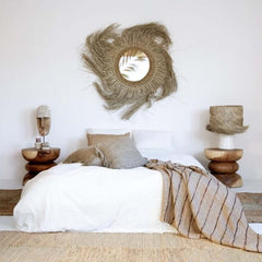 Corfu kruk wooden stool spiral fairtrade eco sustainable Bazar Bizar