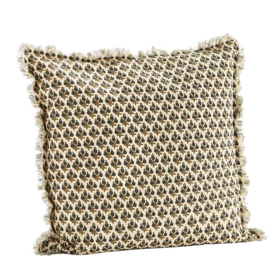 printed cushion cover with fringes 50x50 cm Madam Stoltz