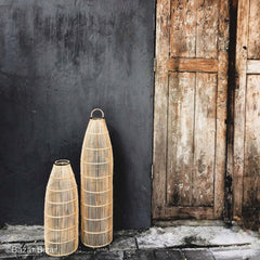 Fish Trap hanging lamp rattan lampshade Bazar Bizar L