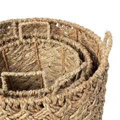 Hoi An basket seagrass Bazar Bizar natural m zeegras mand opbergmand naturel stapelbaar