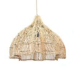 Bazar Bizar Whipped pendant hanging lamp hanglamp M naturel rotan rattan Bali boho chic