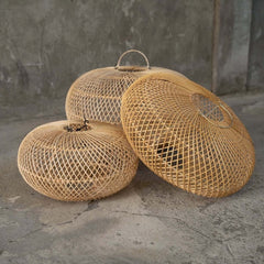 Bazar Bizar Wholly pendant lamp rattan Bali boho plafondlamp eco fairtrade