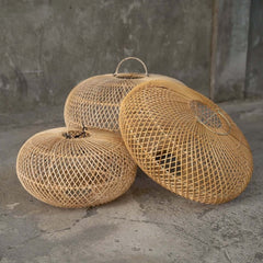 Bazar Bizar Wholly pendant lamp rattan Bali boho plafondlamp eco fairtrade