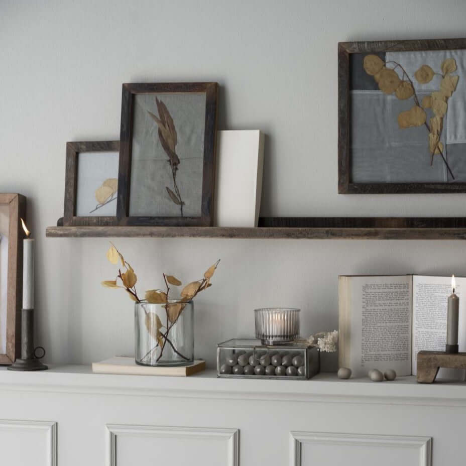 unique wooden wall shelf gallery Ib Laursen 21007-00 recycled wood