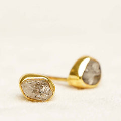 geboortesteen oorbellen diamant april birthstone earrings gold plated diamond aries
