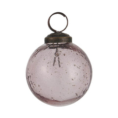 Purple Pebbled Glass Christmas Balls Baubles IbLaursen Online Netherlands