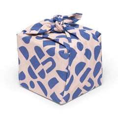 La La Fete sustainable gift wrap cotton cloth duurzaam inpakken doek katoen gerecycled kleurrijk blauw blue