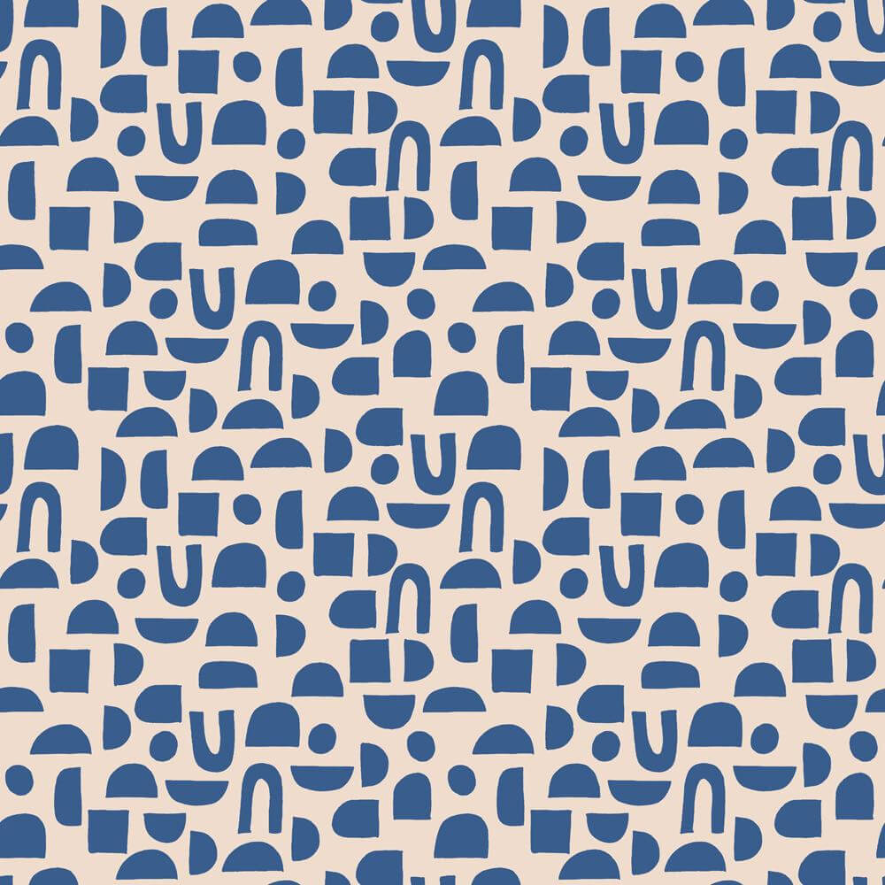 La La Fete sustainable gift wrap cotton cloth duurzaam inpakken doek katoen gerecycled kleurrijk confetti cream blue blauw