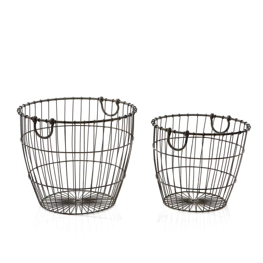 metallischer Aufbewahrungskorb Van Verre Fairtrade Wäschekorb Metall Draht Aufbewahrungskorb