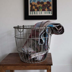 metal storage basket laundry wire fairtrade metalen opbergmand mand wasmand metaal handgemaakt