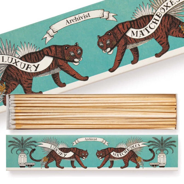 Archivist Gallery long matches matchbox letterpress tiger luciferdoos groot lange lucifers tijger