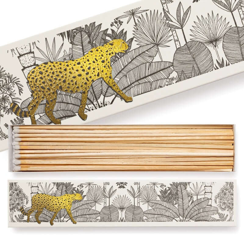 Archivist Gallery long matches matchbox letterpress luciferdoos groot lange lucifers cheetah in white jungle