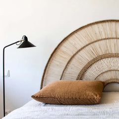 Malawi headboard rattan handwoven boho wall art bohemian decoration bed natural fibres