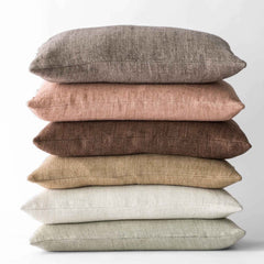 Margaux linen cushion cover 40x60 cm almond cinnamon ash Tell Me More linnen kussenhoes bruin roze grijs