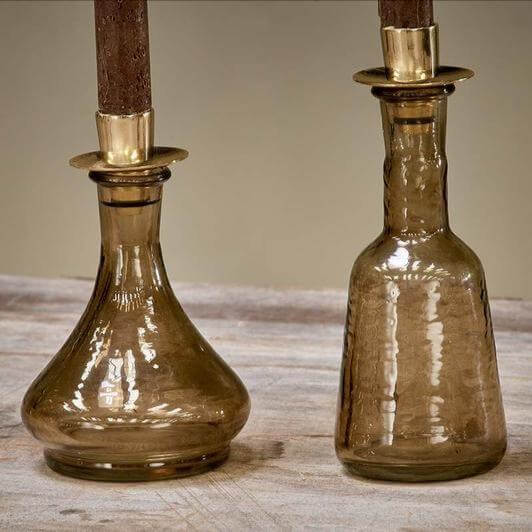 Nkuku bruine flessen kandelaar fles flessenkandelaar glas