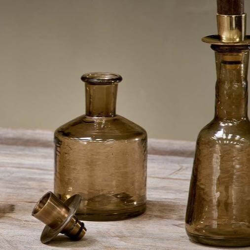 nuke bottle candle holder sepia flessenkandelaar