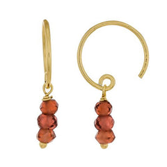 Mujajuma vergulde oorbellen kraaltjes 3mm earrings stick beads gem