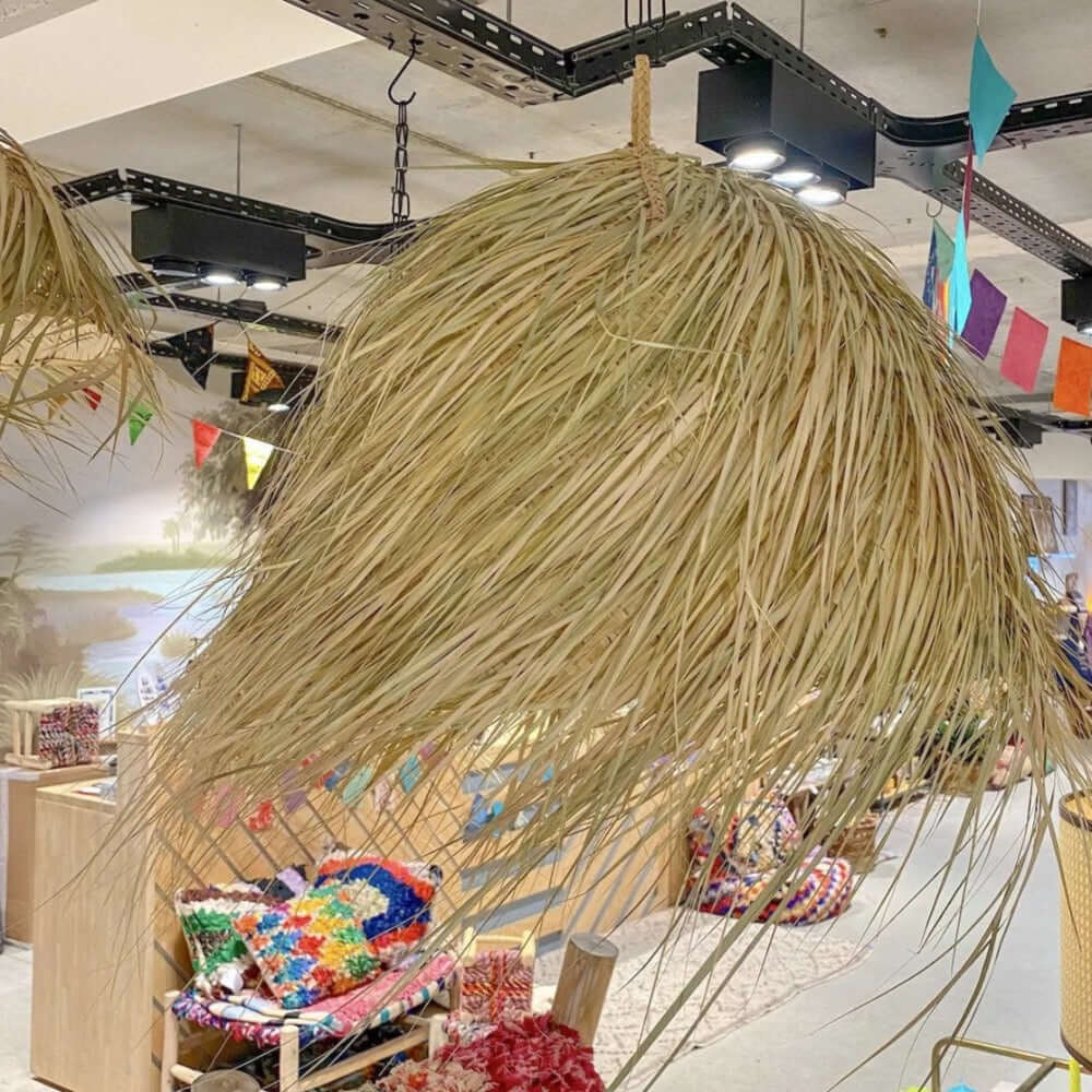 Souk in the City palm lamp fringes hair lampenkap boho style haar Marokko
