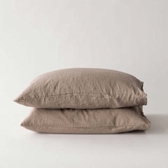 pillowcase linen 2p 50x70cm chestnut brown kussensloop bed linnen bruin lichtbruin Tell Me More