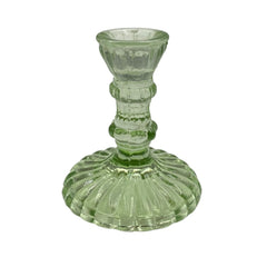 By Room recycled glass candlestick small dusty green